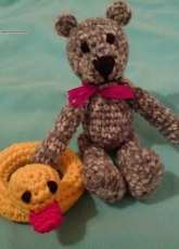 Sonea Delvon- Mini crocheted teddy bear - free