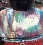 Mom's fun fur and acrylic shrug