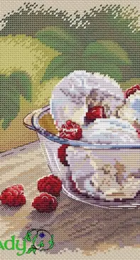 Art Stitch LadyD - Sundae With Raspberries by Daria Smirnova
