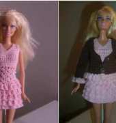 Crochet for Barbie - Katrinna Fruit - Pink Ruffled Short Skirt - Free