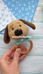 Toys by Ustyushka - Maria Ustyushkina - Baby Rattle Puppy