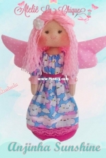 Ateliê La Chique - Anjinha Sunshine - Angel Sunshine - Portuguese - Free