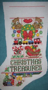 Christmas Treasures stocking by Joan Elliot