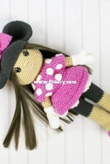 Unknown Designer - Crochet Doll in Minnie Mouse Costume - Free