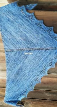 Simple blue shawl