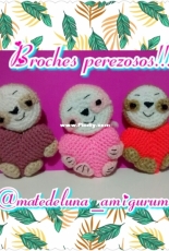 Sloth brooches