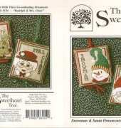 The Sweetheart Tree - #155 Teenie Tweenie - Snowman and Santa Ornament