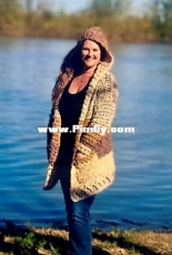 Stardust Gold Crochet - Tasha Margette - Kirra Cardi - Super Bulky Cardigan