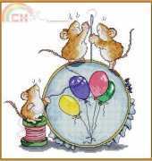Stitching Mice by Margaret Sherry from Cross Stitch Crazy 200 XSD