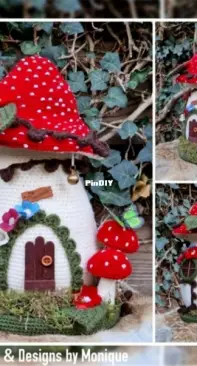Crochet & Design by Monique - Monique Knoef ter Welle -The Mushroom House - Het Paddenstoelhuisje - Dutch