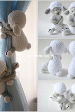Sheep Curtain Tieback