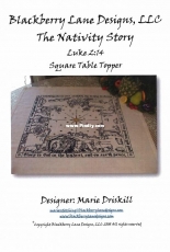 Blackberry Lane Designs - The Nativity Story Luke 2.14-Square Table Topper