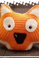 Un monde en crochet - Lidia K - Fox cushion - French