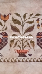 autumn fraktur by plumstreet samplers