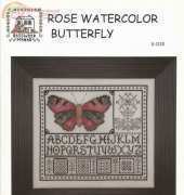 RoseWood Manor S-1122 - Rose Watercolor Butterfly