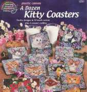 American School of Needlework Plastic Canvas 3201-A Dozen Kitty Coasters by Darla J. Fanton