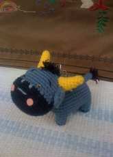 Crochet keychain buffalo