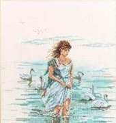 Lanarte 34732 Girl and swans