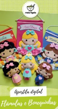 Meia Tigela - Wall Hangings and Dolls - Flamulas e Bonequinhas - Portuguese