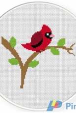 Daily Cross Stitch - Red Robin