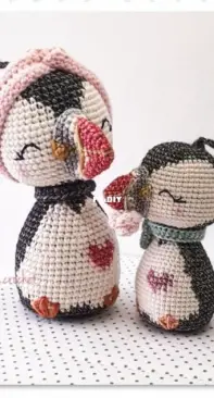 Foxy Crochet - Ellie Richards - Carly and Paul - The mummy and baby puffin