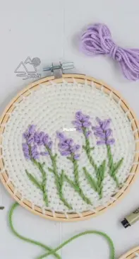 Winding Road Crochet - Lindsey Dale - Embroidery Crochet Lavender Wallhanging - Free