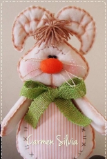 Rustic Easter Bunny by Carmen Silvia-Felting-Portuguese-Free