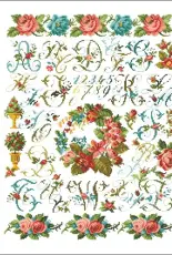 Sampler with Roses from Magazine - PCS