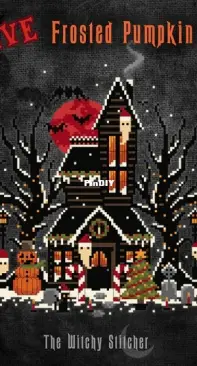The Witchy Stitcher - Festive Frosted Pumpkin Cottage - English