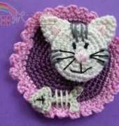 Babsies Hook - Barbara Saboth - Cat button - Translated