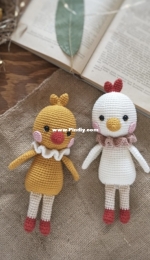 Ro Crochet Designs - Olga Roskoshnaya - Chicken and Hen - Ольга Роскошная - Курочка и Цыпленок - Russian