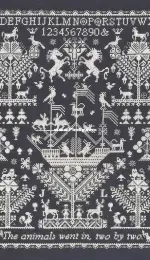 Long Dog Samplers - L Arbre de Noe / Noahs Tree by Julia Line XSD