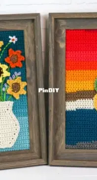 Winding Road Crochet - Lindsey Dale - Sunflower and Cactus Appliques - Crochet Paintings Part 3 - Free