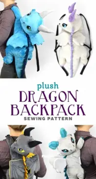 Choly Knight - Sew Desu Ne? - Plush Dragon Backpack Sewing Pattern - English