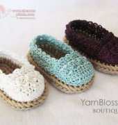Yarn Blossom - Baby Girl Espadrille Shoes