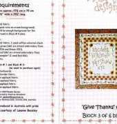 Rosalie Quinlan. Give Thanks Quilt. Block 3