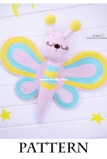 Butterfly - Lovey toy - Comforter crochet pattern