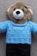 Cloud Blue Sweater for Teddy by Esther Kate-Free