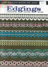 Lily Design Book-205-Edgings - Crocheted, Knitted, Tatted