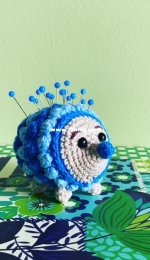 Blue Porcupine pin cushion