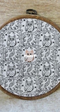 TrunkyStitches - Woodland Owl Blackwork PCS