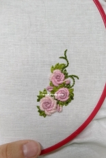 Flower emboidery process