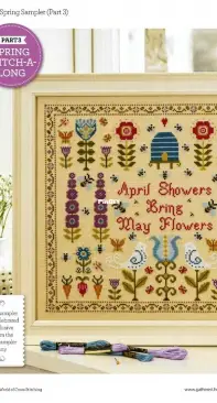 Historical Sampler Company - Spring Sampler from The World of Cross Stitching TWOCS 292 293 294 XSD