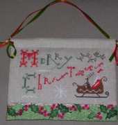 Pineberry Lane -- Merry Christmas Hanging Sampler