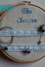 Cross stitch hoop jeweler