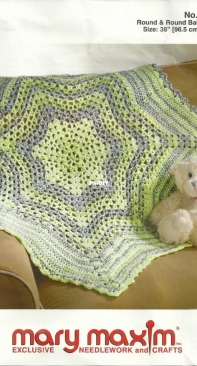 Mary Maxim - 99706N - Round and Round Baby Blanket
