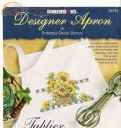 Dimensions 72773 Sunflower Apron stamped cross stitch
