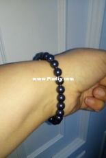 Blue pearls bracelet.