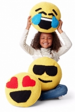 Yarnspirations - Caron - Crochet Emoji Pillow - Free