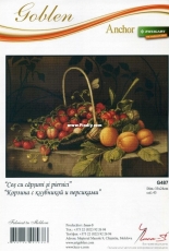 Luca-S G487 - Basket with Strawberries and Peaches